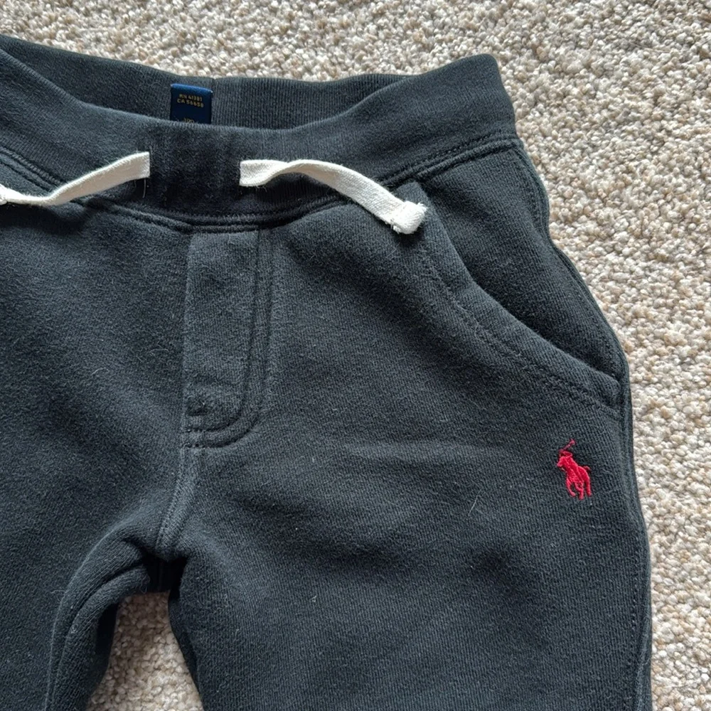 2 Piece Toddler Boys Black Cotton Fleece Hoodie and Fleece Jogger Pant S…